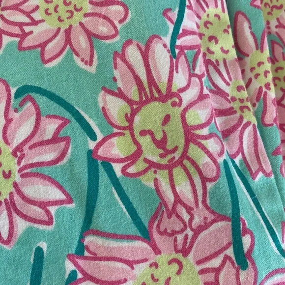 Vintage Lilly Pulitzer Blue Grass Lion print strapless dress - Picture 4 of 8